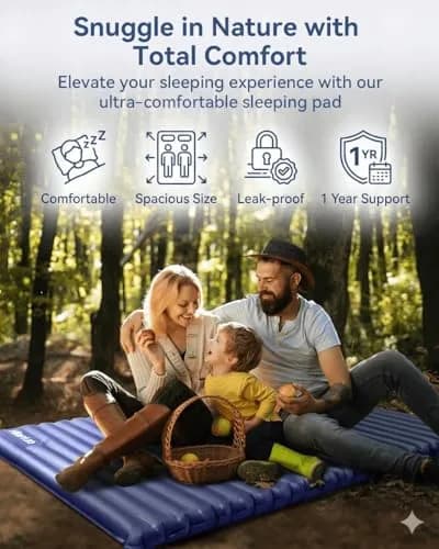 Hikenture Double Sleeping Pad, 4-in Thick Camping Mattress | Bed-like Comfort for 2 in India thumbnail 5
