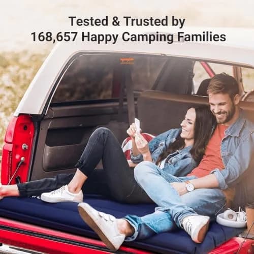 Hikenture Double Sleeping Pad, 4-in Thick Camping Mattress | Bed-like Comfort for 2 in India thumbnail 6