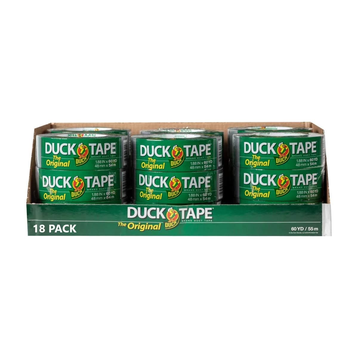 Duck Duct Tape 18 Rolls | Waterproof, Strong Adhesion, 1080 Yards, Silver - main product image