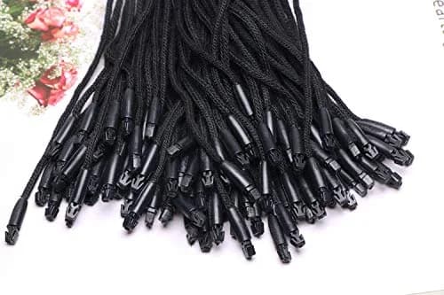 Tupalizy Black Cotton Gift Clothing Price Tag String 7.6 inch | 100PCS for Labels & Tags thumbnail 3