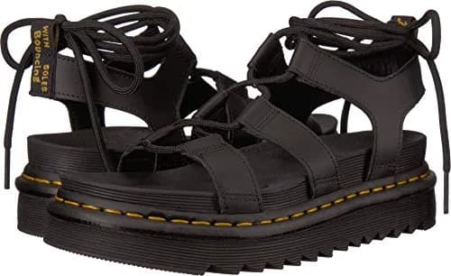 Dr. Martens Nartilla Gladiator Sandal 9 Women/8 Men | Ankle-Tie, Classic Docs DNA, Lightweight EVA Sole thumbnail 1