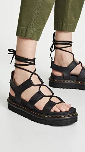 Dr. Martens Nartilla Gladiator Sandal 9 Women/8 Men | Ankle-Tie, Classic Docs DNA, Lightweight EVA Sole thumbnail 2