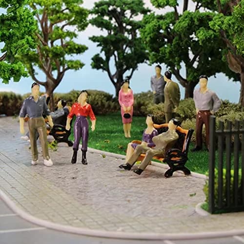 Evemodel P50 Model Trains Architectural Figures 50PCS | 1:50 O Scale Miniature People for Scenes thumbnail 5