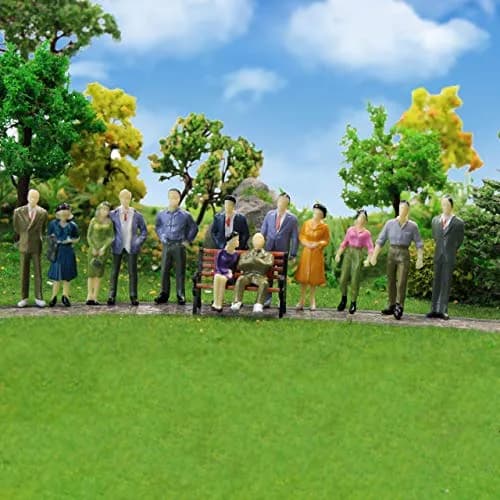 Evemodel P50 Model Trains Architectural Figures 50PCS | 1:50 O Scale Miniature People for Scenes thumbnail 9