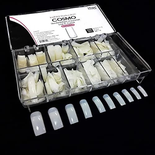beYou Natural Cosmo 500 False Nail Tips | Durable, Seamless & Easy to Use (500 Piece Assortment) thumbnail 2