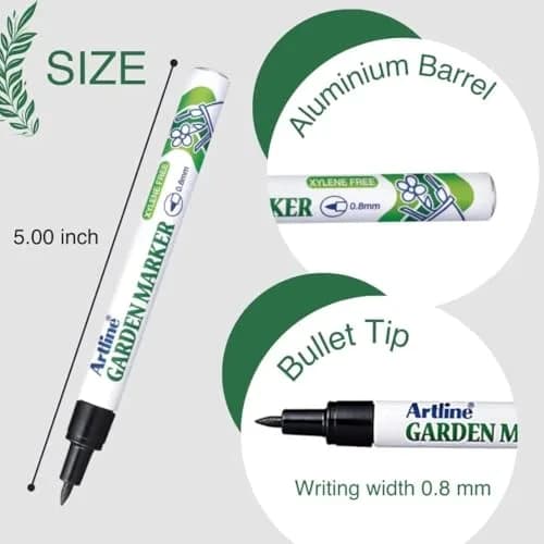 Artline Garden Marker Water Resistant Quick Dry Ink 4 Markers | Perfect for Outdoor Use thumbnail 4