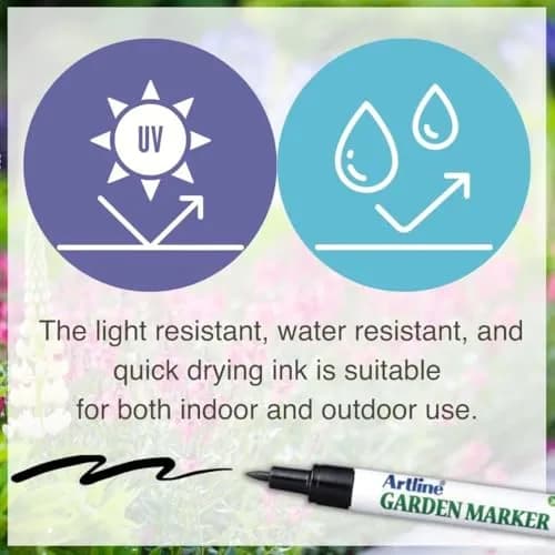 Artline Garden Marker Water Resistant Quick Dry Ink 4 Markers | Perfect for Outdoor Use thumbnail 5