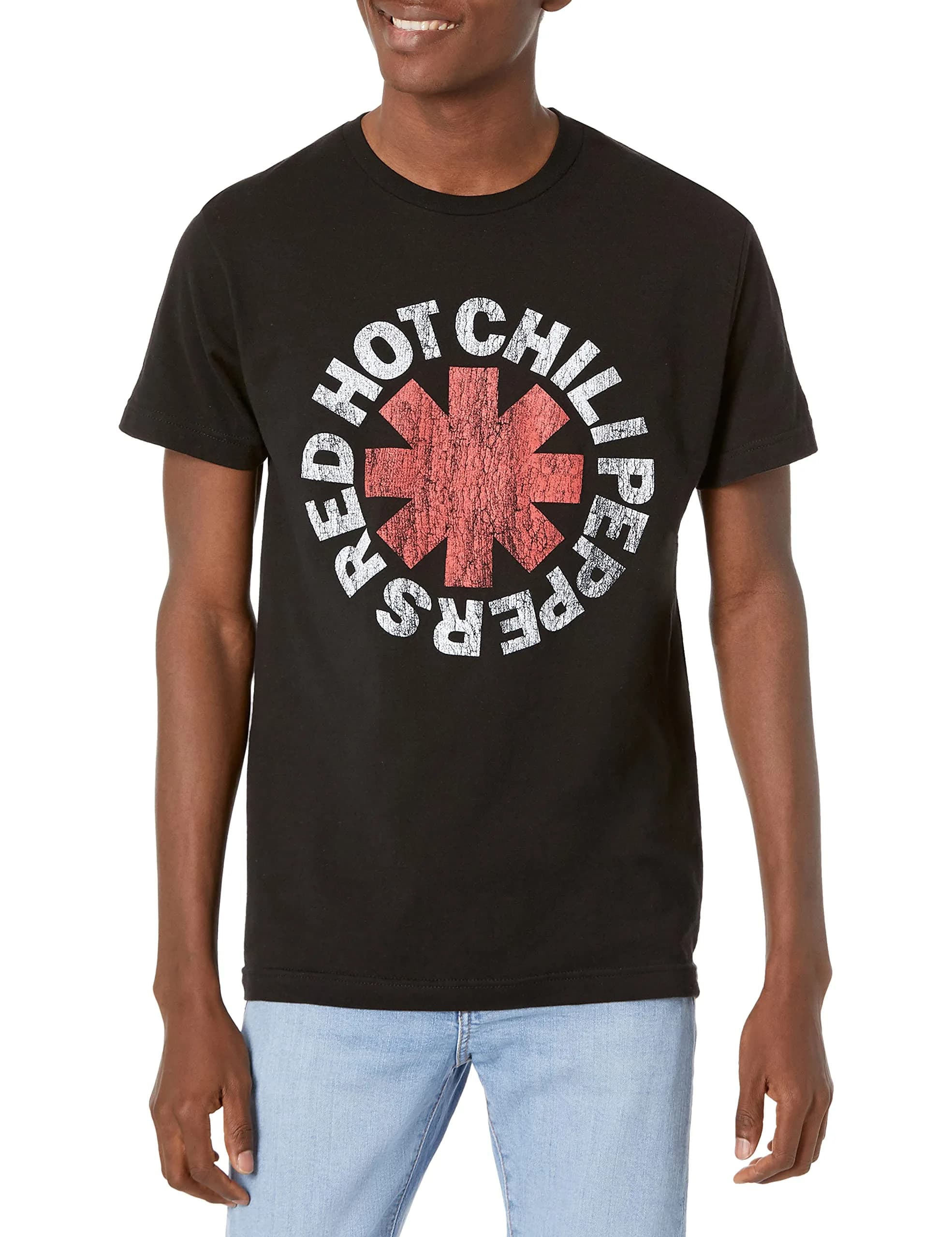 Red Hot Chili Peppers Classic Asterisk T-Shirt Black, MD | Official Licensed Fan Tee with Classic Logo