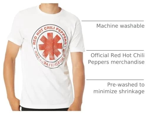 Red Hot Chili Peppers Distressed Logo T-Shirt 2X-Large | Official Merchandise, 100% USA Cotton (XX-Large) thumbnail 3