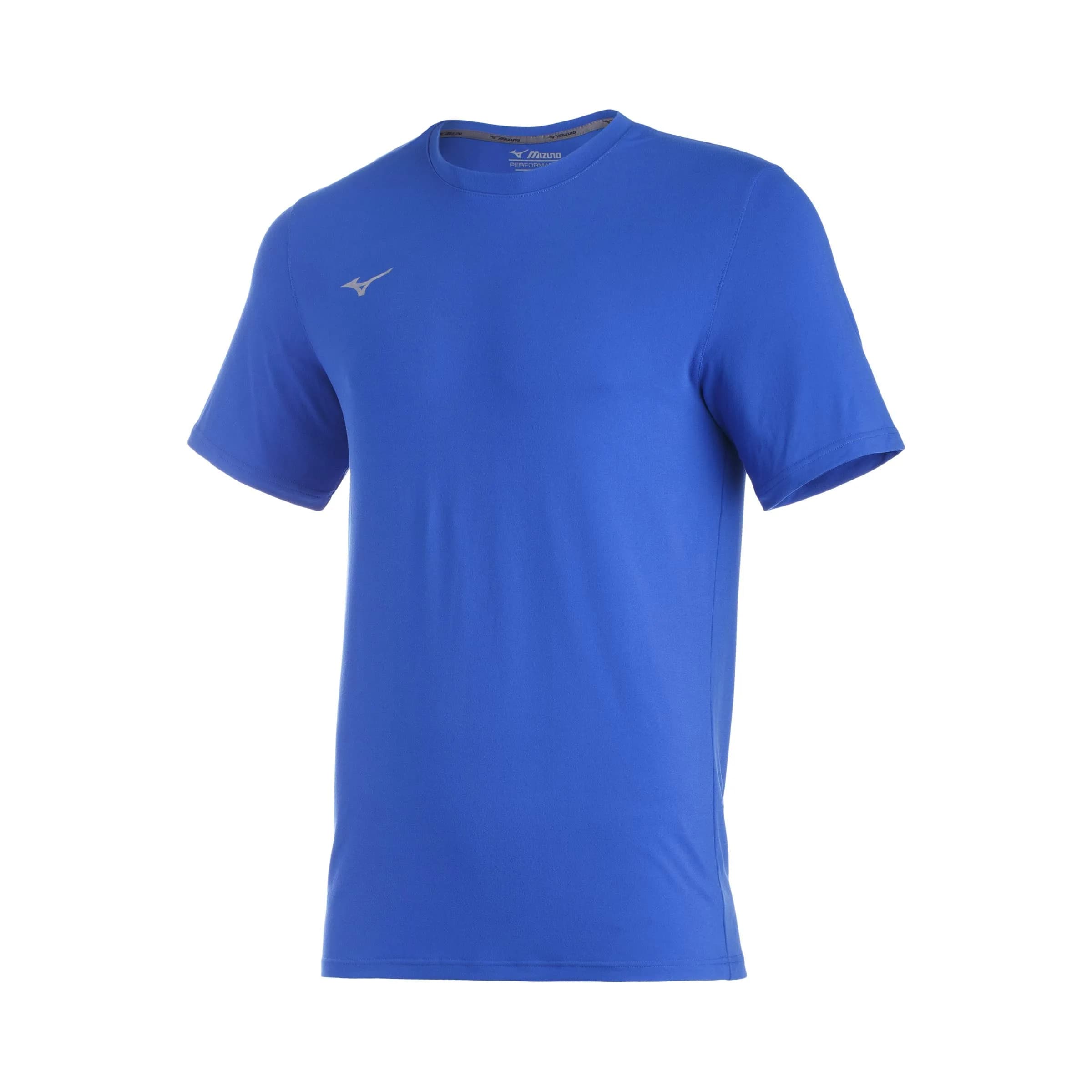 Mizuno Comp Diamond Short Sleeve Crew Tee, Royal, US Small | Moisture-Wicking Athletic T-Shirt