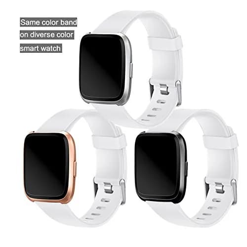 Wepro Sport Bands for Fitbit Versa 2, Versa Lite, Versa — Small 140mm (5.5"-7.2") White | Adjustable, Sweat-Resistant Elastomer Strap thumbnail 9