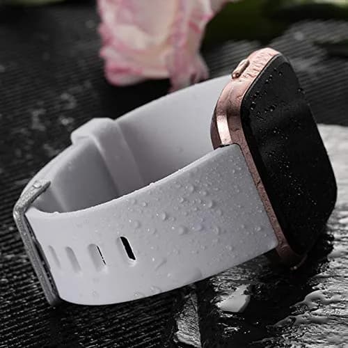 Wepro Sport Bands for Fitbit Versa 2, Versa Lite, Versa — Small 140mm (5.5"-7.2") White | Adjustable, Sweat-Resistant Elastomer Strap thumbnail 2