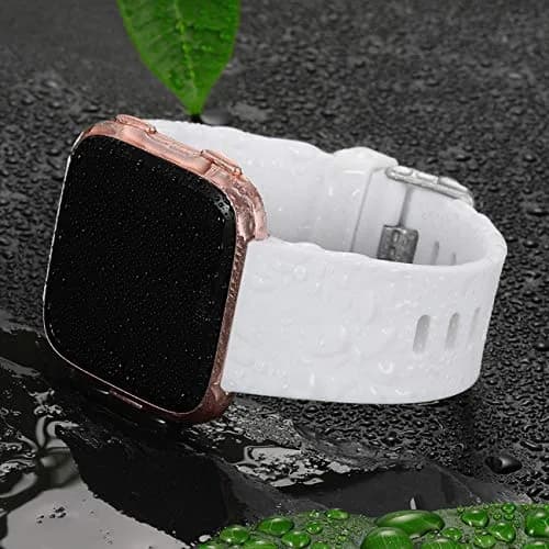 Wepro Sport Bands for Fitbit Versa 2, Versa Lite, Versa — Small 140mm (5.5"-7.2") White | Adjustable, Sweat-Resistant Elastomer Strap thumbnail 3
