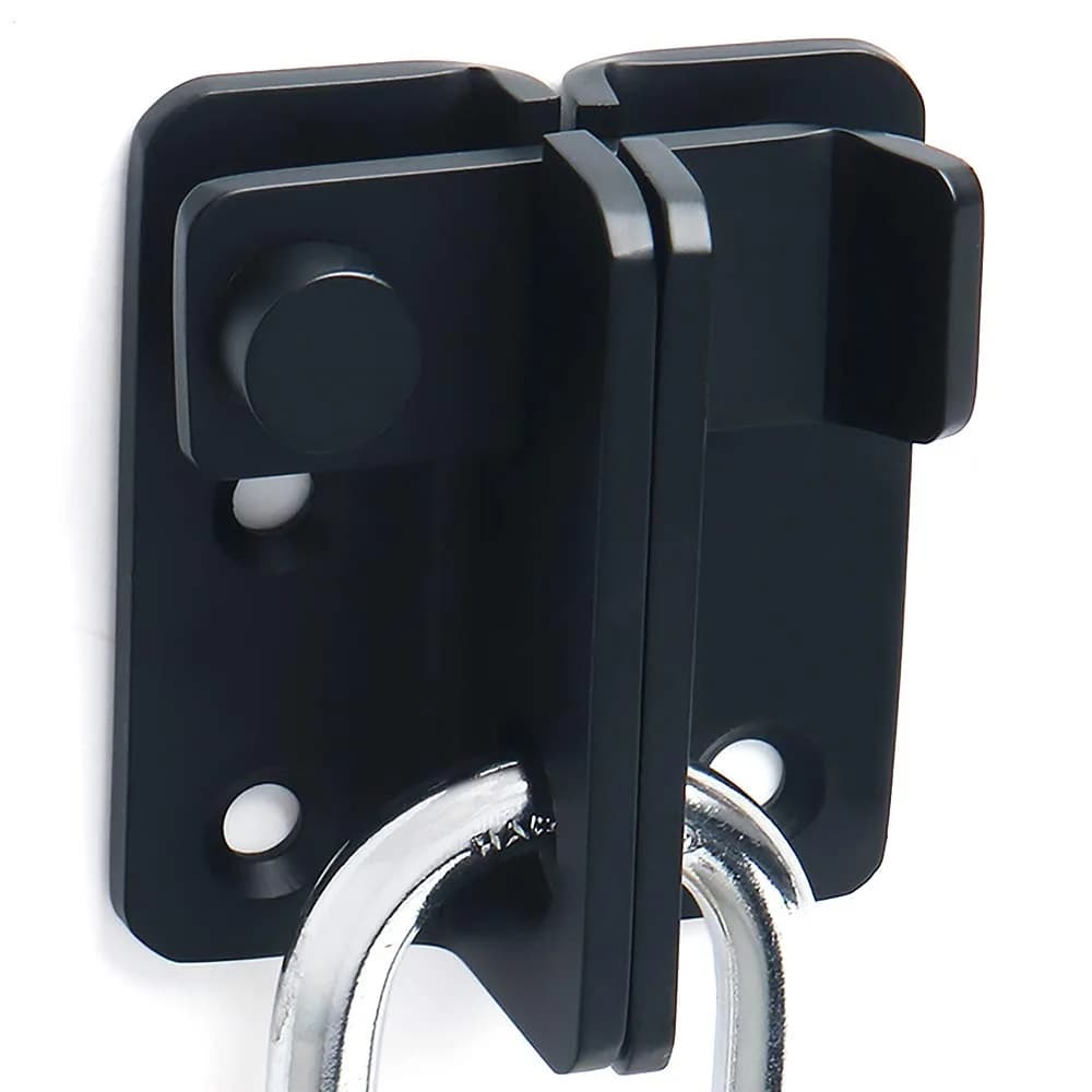 Alise Black Flip Latch Gate Latch, Shed Door Lock, Barn Door Lock, L-Size | Heavy Duty Stainless Steel
