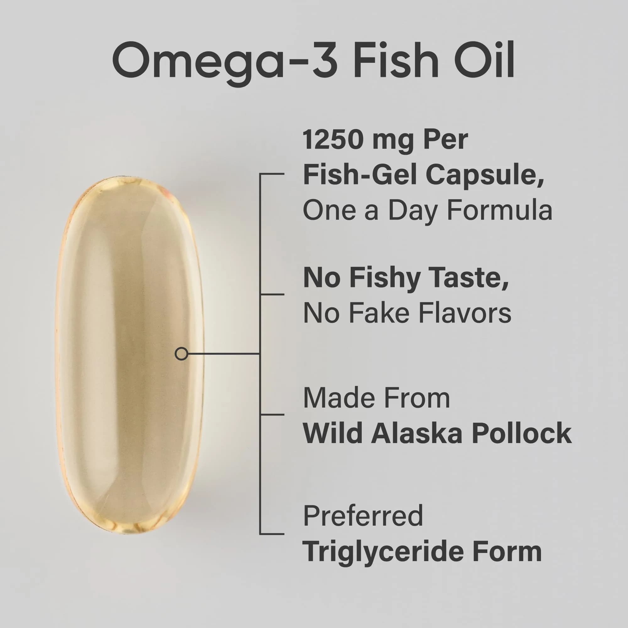 Sports Research Omega-3 Fish Oil 1250mg 90 Count | Triple Strength EPA DHA for Heart Health - view 2