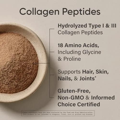 Sports Research Collagen Peptides Protein Powder, Dark Chocolate | 11g Type I & III Collagen, 18 Amino Acids, Hydrolyzed, 1.41lb thumbnail 4