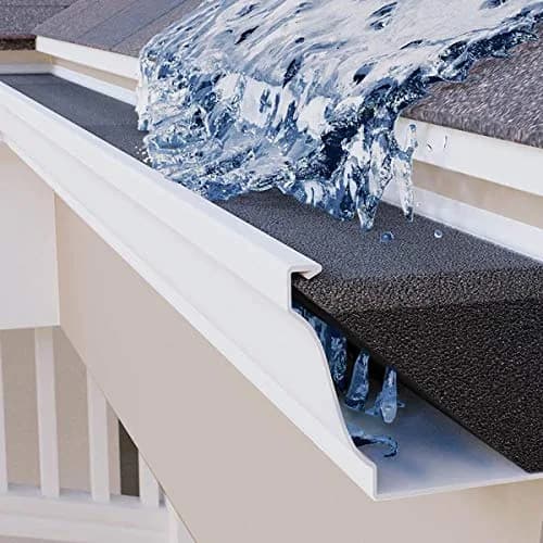 GutterStuff Pro Gutter Guard 4-Inch Half Round Foam Gutter Filter Insert | Made in The USA, Leaf & Water Protection thumbnail 3