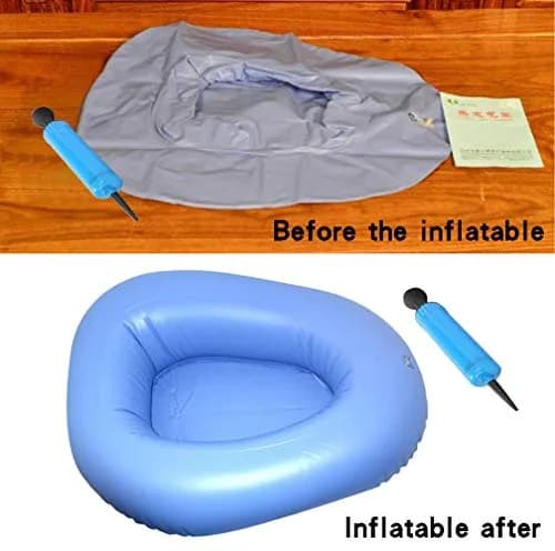 KIKIGOAL Blue Inflatable Bed Pan for Elderly & Paralyzed | Washable & Portable thumbnail 5