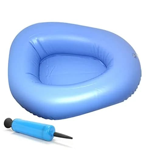 KIKIGOAL Blue Inflatable Bed Pan for Elderly & Paralyzed | Washable & Portable thumbnail 7
