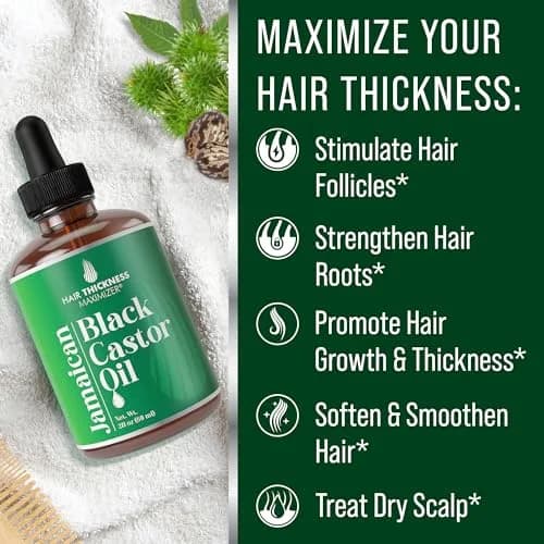 Hair Thickness Maximizer Jamaican Black Castor Oil for Hair Growth 59 ml (2 Fl Oz) | Stimulates Follicles for Thicker, Fuller Hair thumbnail 4