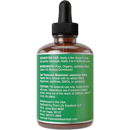 Hair Thickness Maximizer Jamaican Black Castor Oil for Hair Growth 59 ml (2 Fl Oz) | Stimulates Follicles for Thicker, Fuller Hair thumbnail 6