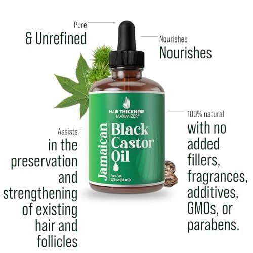 Hair Thickness Maximizer Jamaican Black Castor Oil for Hair Growth 59 ml (2 Fl Oz) | Stimulates Follicles for Thicker, Fuller Hair thumbnail 2