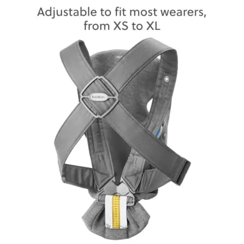 BabyBjörn Baby Carrier Mini, Dark Gray, 3D Jersey | Ergonomic Infant Carrier for Newborns thumbnail 9