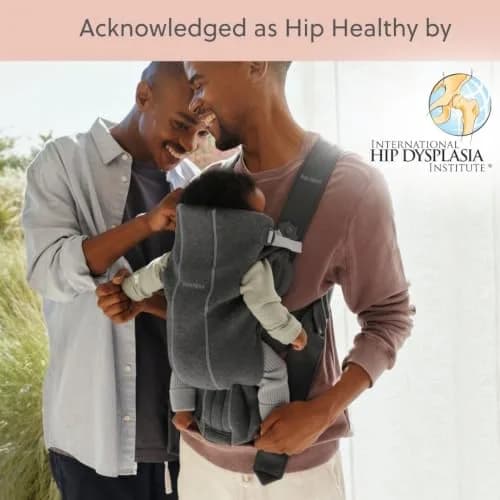 BabyBjörn Baby Carrier Mini, Dark Gray, 3D Jersey | Ergonomic Infant Carrier for Newborns thumbnail 2