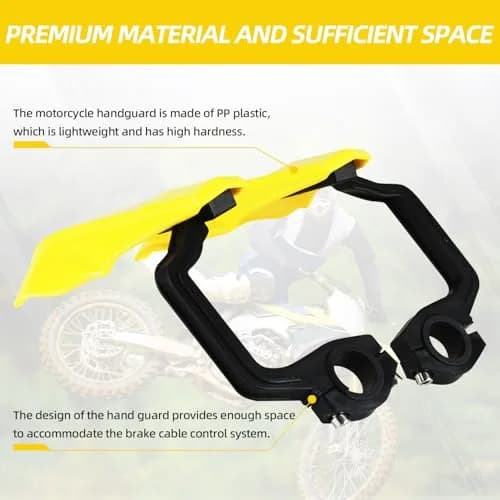 AnXin Dirt Bike Hand Guards 7/8" 1 1/8" | Universal Fit for DRZ125 DRZ50 | Protect Hands & Reduce Fatigue thumbnail 3