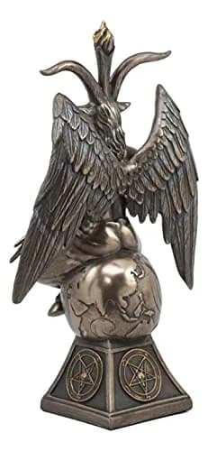 Ebros Gift Sabbatic Goat Baphomet Statue 23.5 cm (9.25" Tall) Bronze Patina | Alchemical Process Idol Figurine thumbnail 4