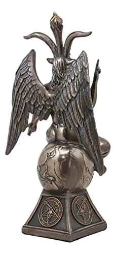 Ebros Gift Sabbatic Goat Baphomet Statue 23.5 cm (9.25" Tall) Bronze Patina | Alchemical Process Idol Figurine thumbnail 5