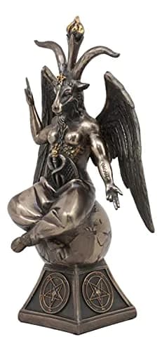 Ebros Gift Sabbatic Goat Baphomet Statue 23.5 cm (9.25" Tall) Bronze Patina | Alchemical Process Idol Figurine thumbnail 3