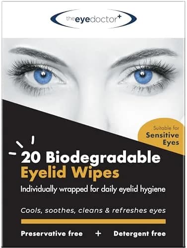 The Eye Doctor Biodegradable Eyelid Wipes 20 Count | Gentle Daily Lid Care for Sensitive Eyes thumbnail 1