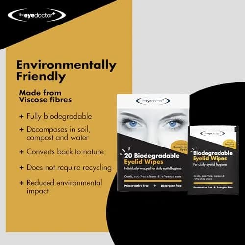 The Eye Doctor Biodegradable Eyelid Wipes 20 Count | Gentle Daily Lid Care for Sensitive Eyes thumbnail 7