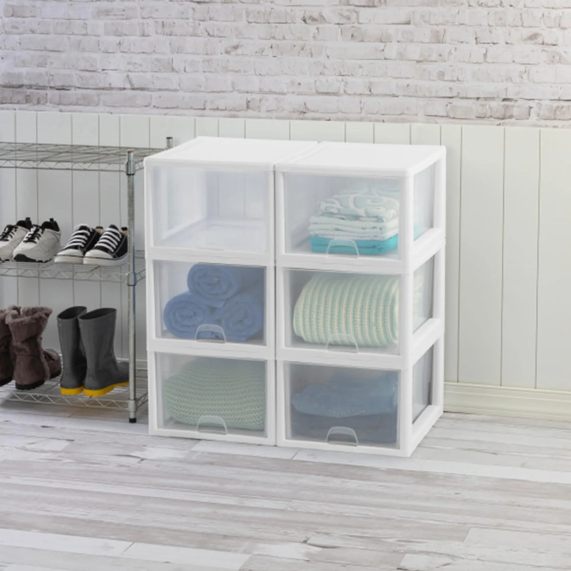 Sterilite Stacking Drawer Storage Organizer for Clothes, 27 Quart (764ml) - 12 Pack | Modular & Stackable for Home & Office - view 8