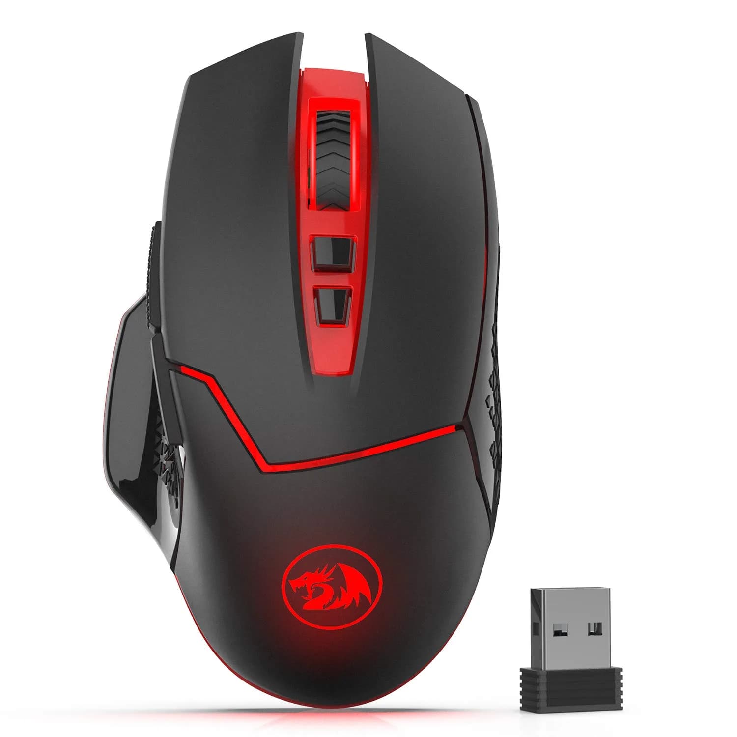 Redragon M690 PRO Wireless RGB Gaming Mouse 8000 DPI | Ergonomic, 8 Macro Buttons, 87H Battery — Black