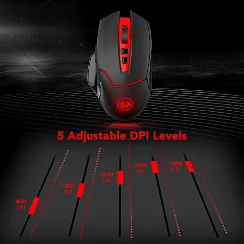 Redragon M690-1 Wireless Optical Gaming Mouse 2400 DPI Remapping Keys | 5 DPI Levels, 8 Buttons, 2.4G Wireless thumbnail 5