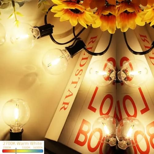 Svater G40 LED Replacement Bulbs for Outdoor String Lights, 25 Pack | Dimmable Shatterproof Globe Bulbs, E12/C7 Screw Base, Warm White 2700K thumbnail 5