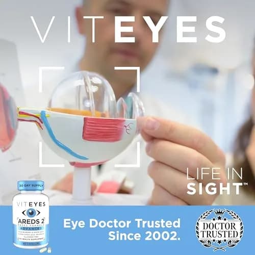 Viteyes AREDS 2 Advanced Macular Support with Bilberry, Grape Seed, Lutein, Selenium, Natural Vitamin E, Allergen Free, Eye Vitamins for Vision Support, 60 Count | Supports Macular Health thumbnail 4