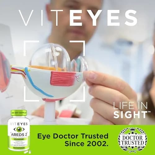 Viteyes AREDS 2 Eye Vitamins, Classic Macular Support, 60 Capsules | Allergen Free, Natural Vitamins for Eye Health thumbnail 4