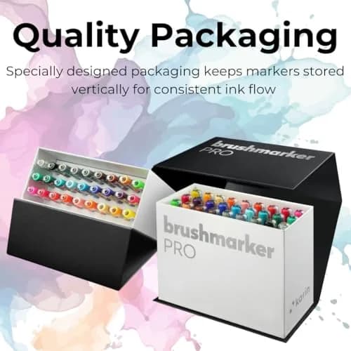 Karin Brushmarker Pro 12pc Flower Colors Brush Tip Markers Set, 2.4ml Ink Each | Blendable Water-Based for Artists thumbnail 8