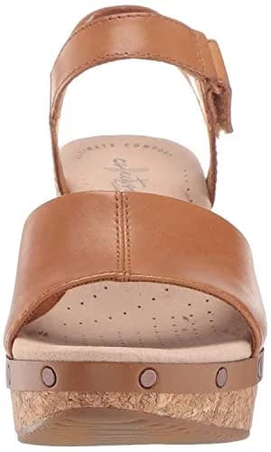 Clarks Annadel Clover Wedges | Leather Platform Sandal with Cushion Soft™ Support (70-120 chars) thumbnail 2