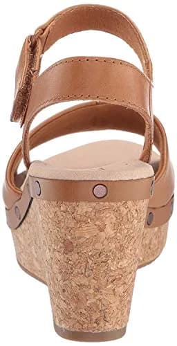 Clarks Annadel Clover Wedges | Leather Platform Sandal with Cushion Soft™ Support (70-120 chars) thumbnail 5