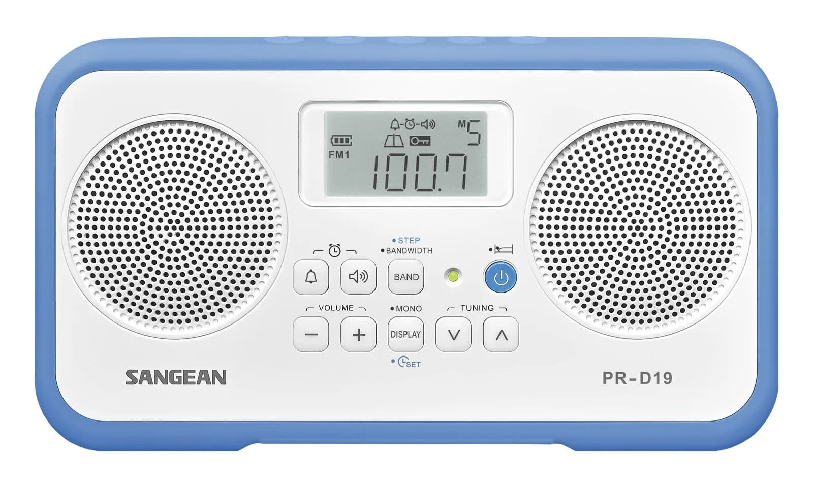 Sangean PR-D19BU FM/AM Portable Radio - White/Blue, Certified Refurbished thumbnail 3