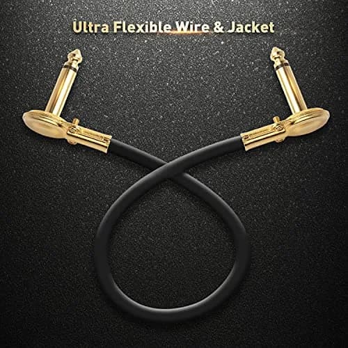 EX Guitar Patch Cables 1/4 Inch Right Angle Plugs 6 Inch | Maximize Pedalboard Space thumbnail 4