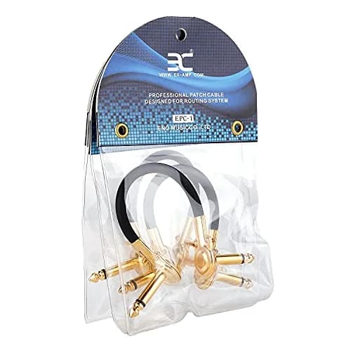EX Guitar Patch Cables 1/4 Inch Right Angle Plugs 6 Inch | Maximize Pedalboard Space thumbnail 6