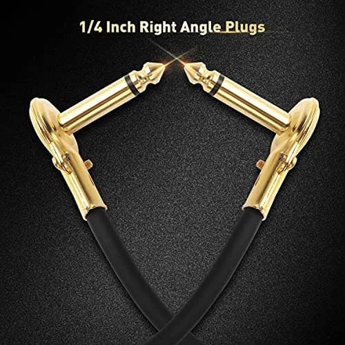 EX Guitar Patch Cables 1/4 Inch Right Angle Plugs 6 Inch | Maximize Pedalboard Space thumbnail 3