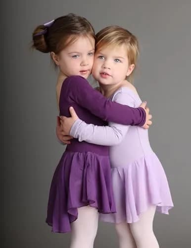 Zaclotre Little Kid Girl's Classic Long Sleeve Dance Dresses Lilac | Ballet Leotard for 2-11Y thumbnail 5