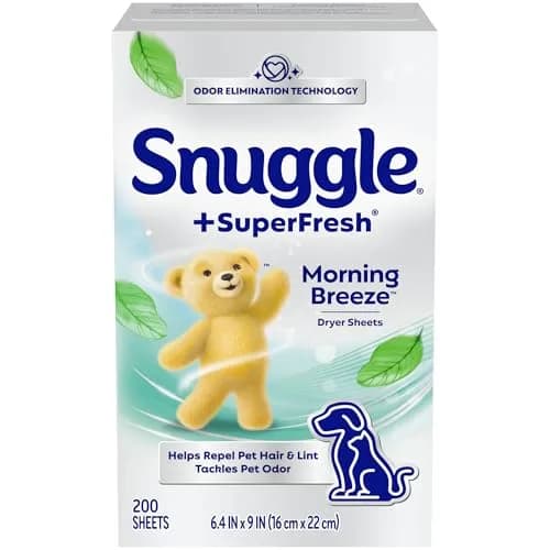 Snuggle SuperFresh Dryer Sheets Morning Breeze 200 Count | Fights Odor & Static, Softens Fabric thumbnail 6