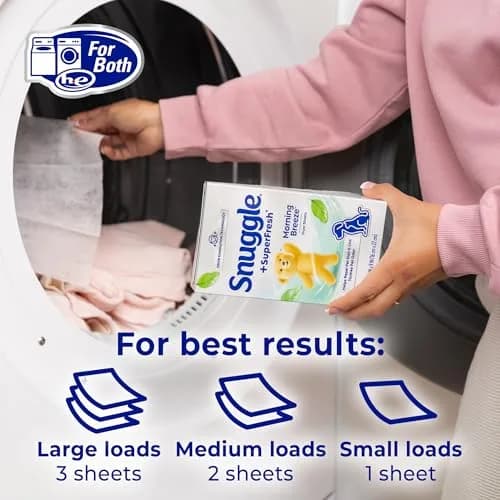 Snuggle SuperFresh Dryer Sheets Morning Breeze 200 Count | Fights Odor & Static, Softens Fabric thumbnail 8